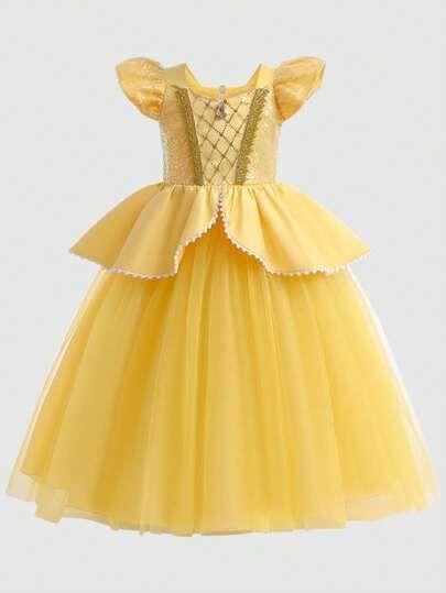 Belle Costume for Girls – Yellow Princess Gown from Beauty and the Beast - hunnybunny&co.