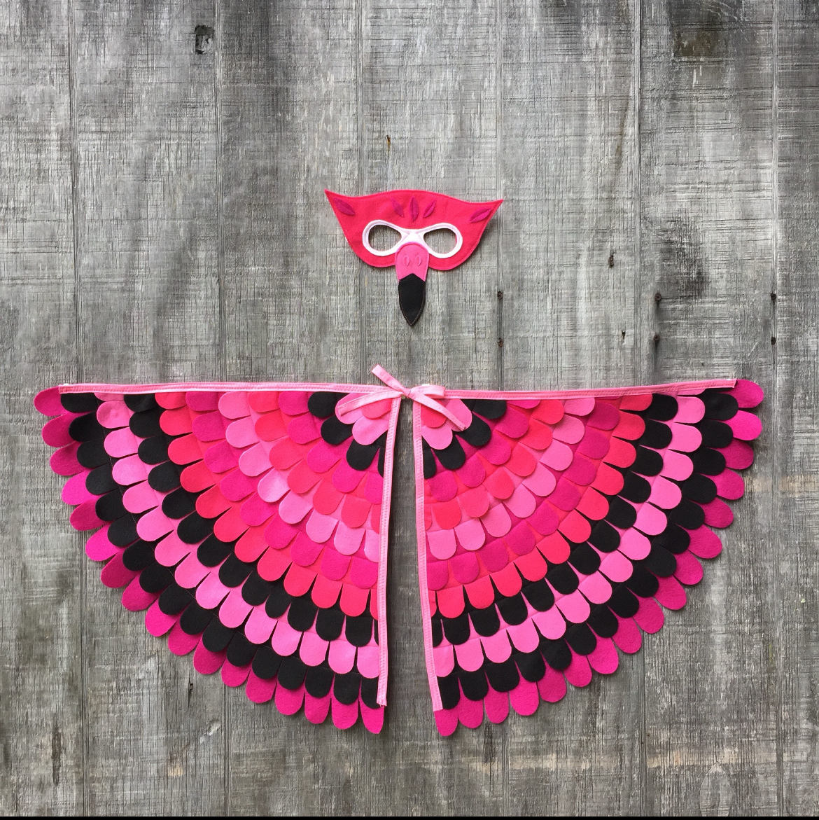 Flimingo Costume // Wings and Mask // Handmade Costume // Kids bird costume / Adult bird costume