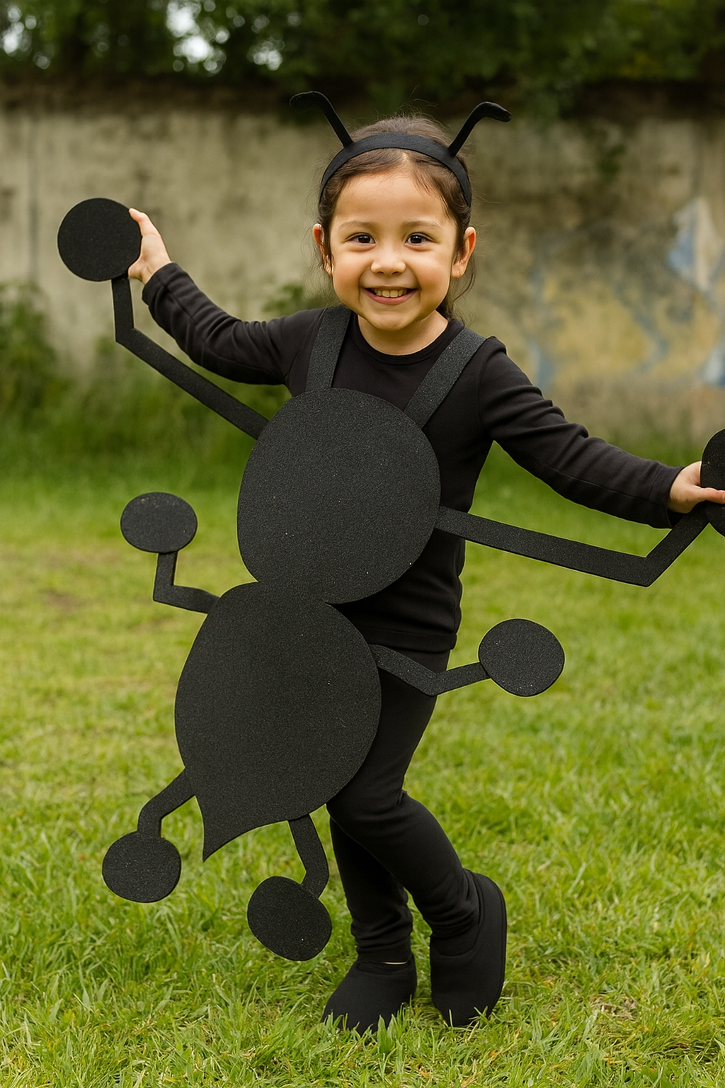 🐜 Cute Kids’ Ant Costume – Lightweight Fomi Design, Antenna Headband & Fun Insect Outfit