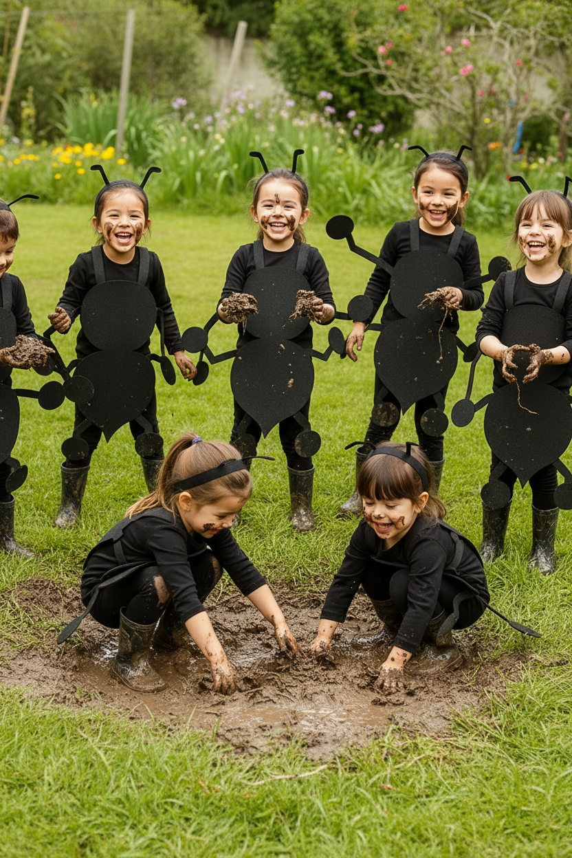 🐜 Cute Kids’ Ant Costume – Lightweight Fomi Design, Antenna Headband & Fun Insect Outfit