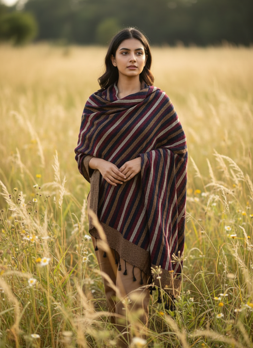 ✨ Premium Striped Winter Shawl | Soft, Warm & Stylish | Unisex