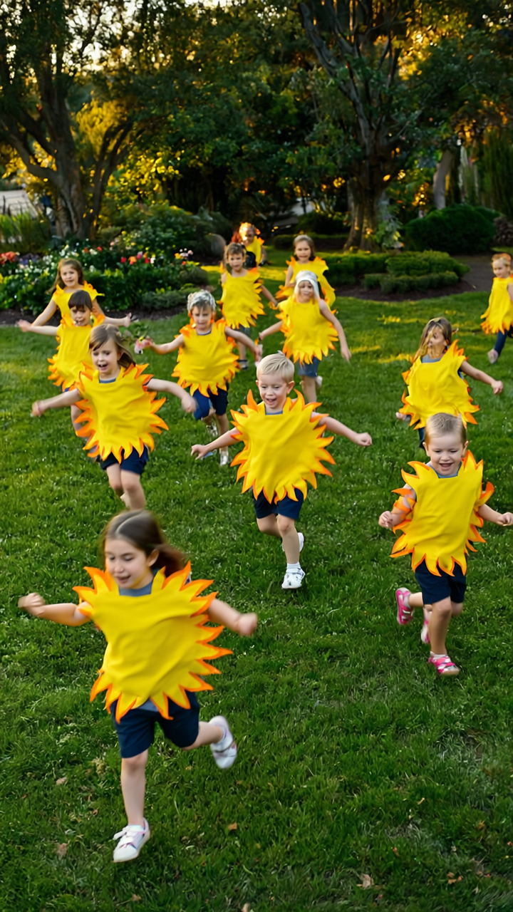Sun Felt Costume for Kids or Adults | Handmade Dress Up | Soft Felt Straps | Wear Over Clothes or Jacket | Colorful Toddler Costume - hunnybunny&co.