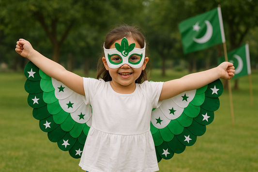 Independence Day Wings & Mask Costume Set | Patriotic Kids Dress-Up
