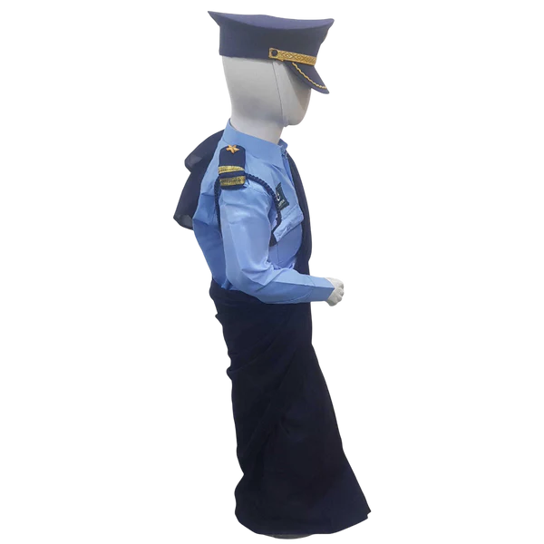 Airforce Sari Costume for Girls – Kids Army Fancy Dress Outfit