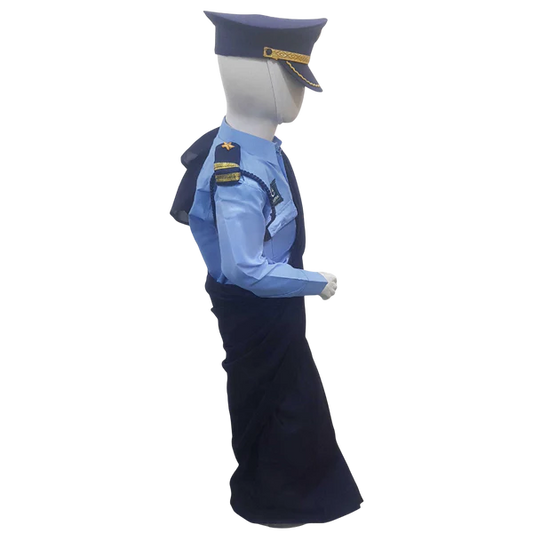 Airforce Sari Costume for Girls – Kids Army Fancy Dress Outfit