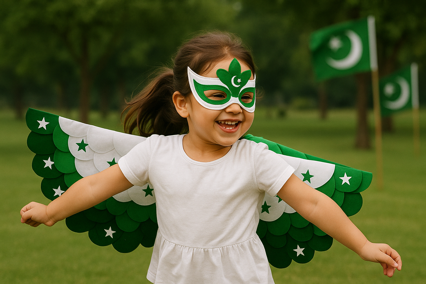 Independence Day Wings & Mask Costume Set | Patriotic Kids Dress-Up