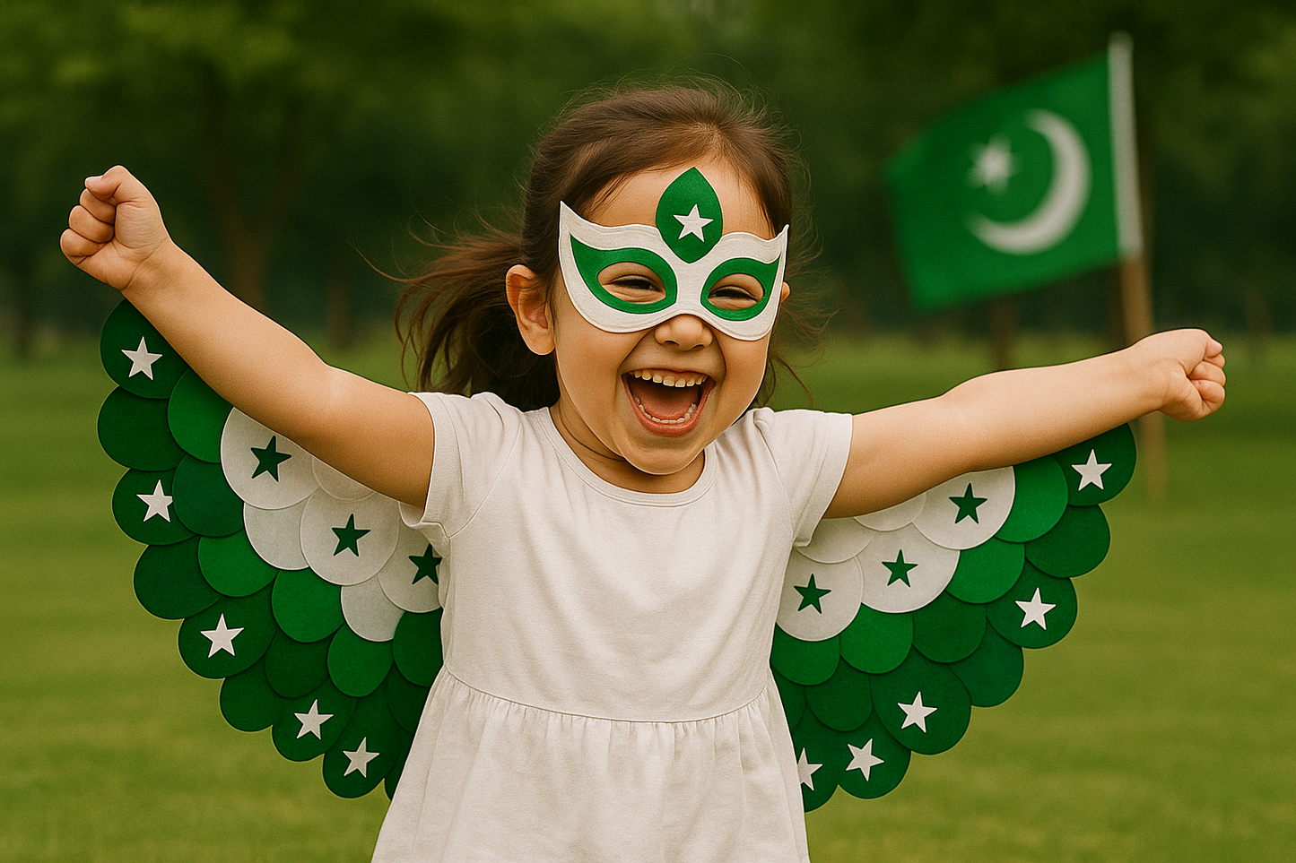 Independence Day Wings & Mask Costume Set | Patriotic Kids Dress-Up