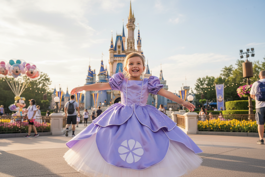 Princess Sofia Inspired Frock Costume for Girls – Elegant Party & Birthday Dress