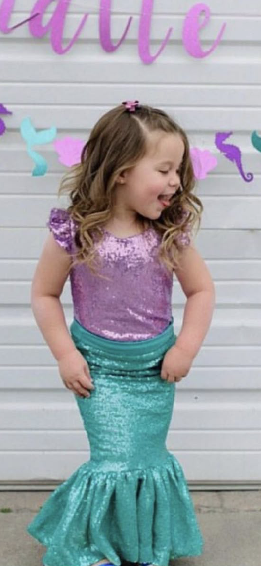 "Mermaid Princess Costume for Kids | Purple & Aqua Dress-Up Set "