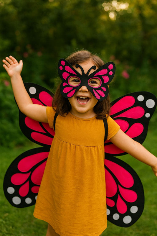 Butterfly Costume Wings | Blue butterfly | Pink butterfly | Orange butterfly | kids butterfly costume | soft and flappable | handmade