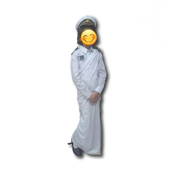 Navy Sari Costume for Girls – Military Fancy Dress (3–20 Years) - hunnybunny&co.