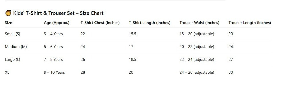 Plain Color T-Shirt & Trouser Set – Multiple Colors Available