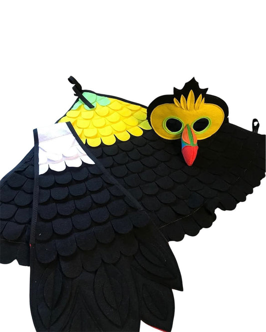 Taucan Costume // Wings and Mask // Handmade Costume // Kids bird costume / Adult bird costume
