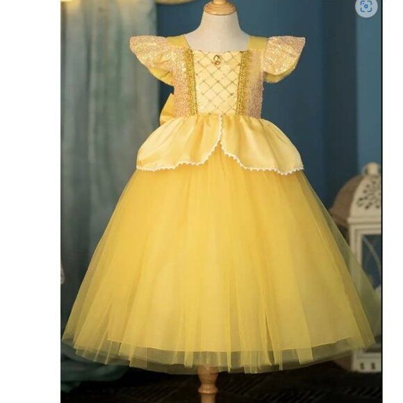 Belle Costume for Girls – Yellow Princess Gown from Beauty and the Beast - hunnybunny&co.