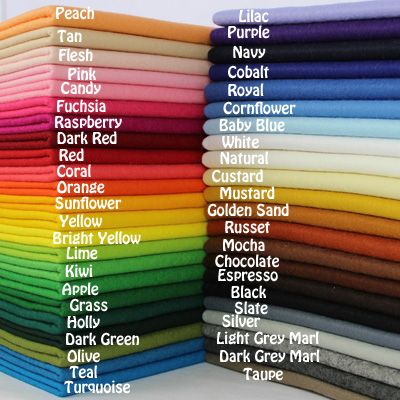 Felt Fabric | Soft | Felt by The Yard | Felt for DIY Crafts Projects | Sewing | School decor  (1 Yard) - hunnybunny&co.